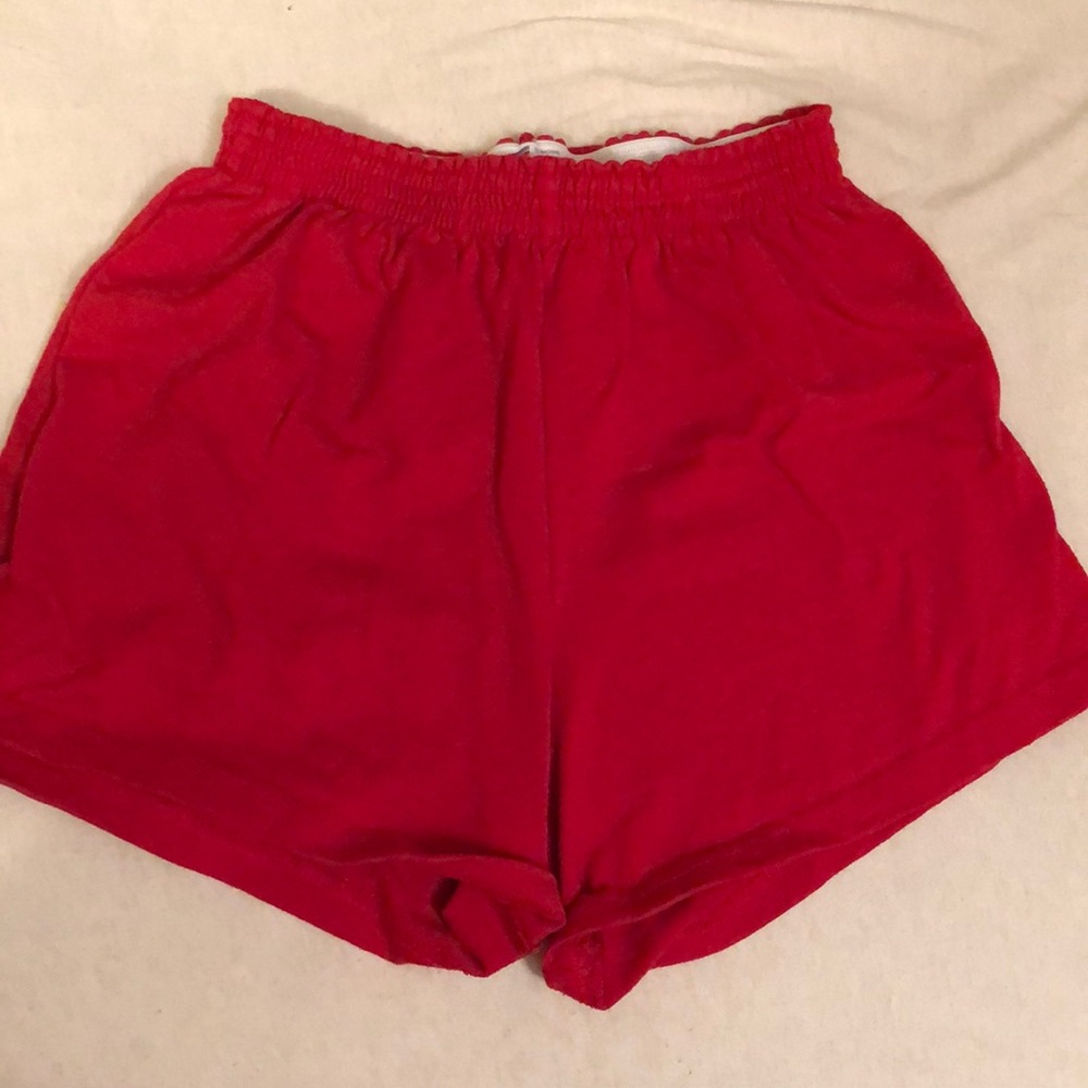 Red soffee cheer shorts